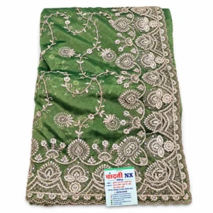 Green Embroidered Saree